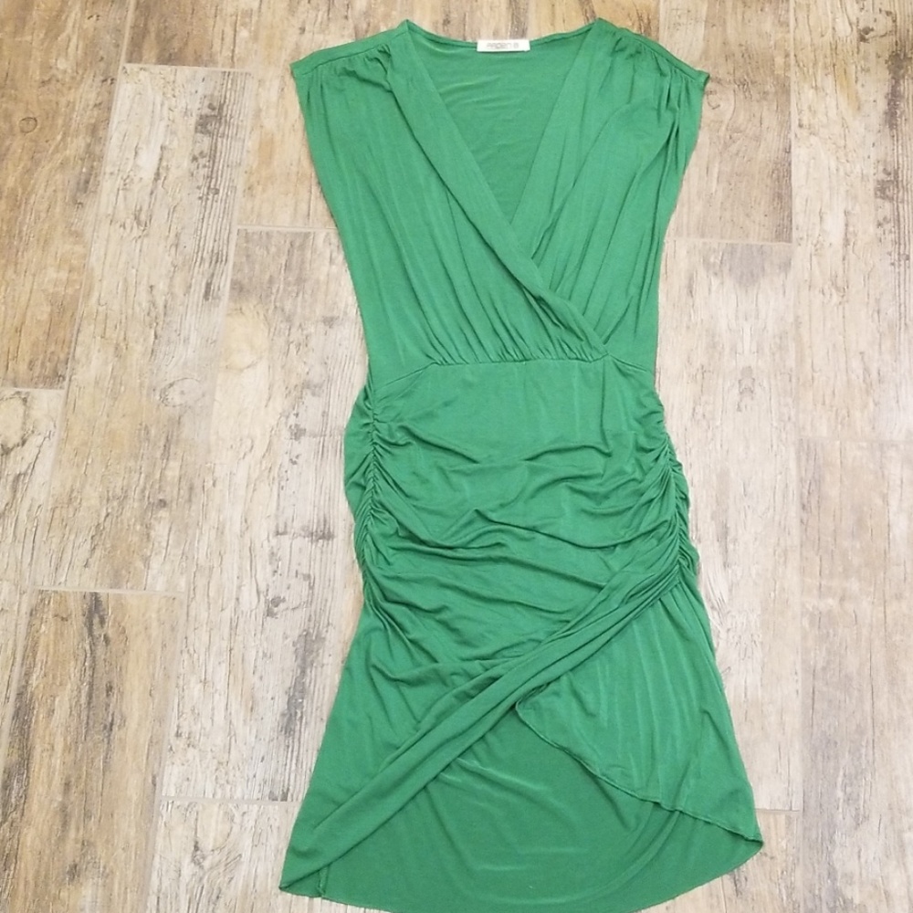 Green ruched Arden B dress